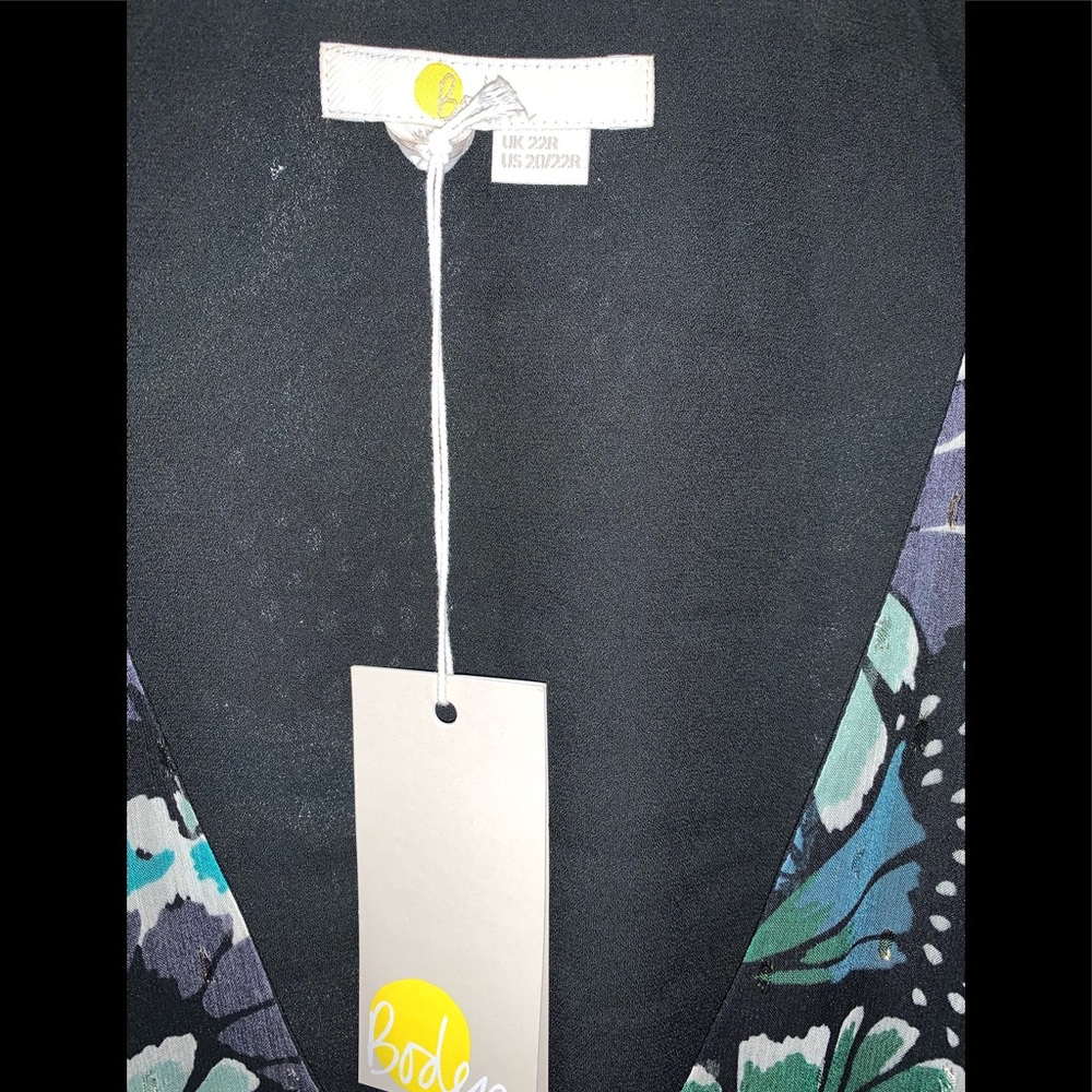 Boden Long Floral Maxi Dress in Green and Teal - Picture 8 of 9